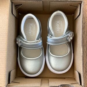Keds Toddler Girls Silver Shoes 5T